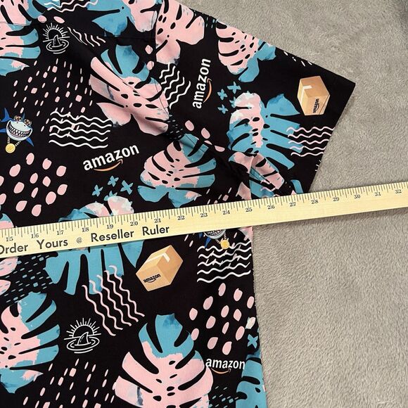 Twisted Toucan Custom Hawaiian Shirt Mens XL Amazon Employee Florida Button Down - Picture 6 of 8
